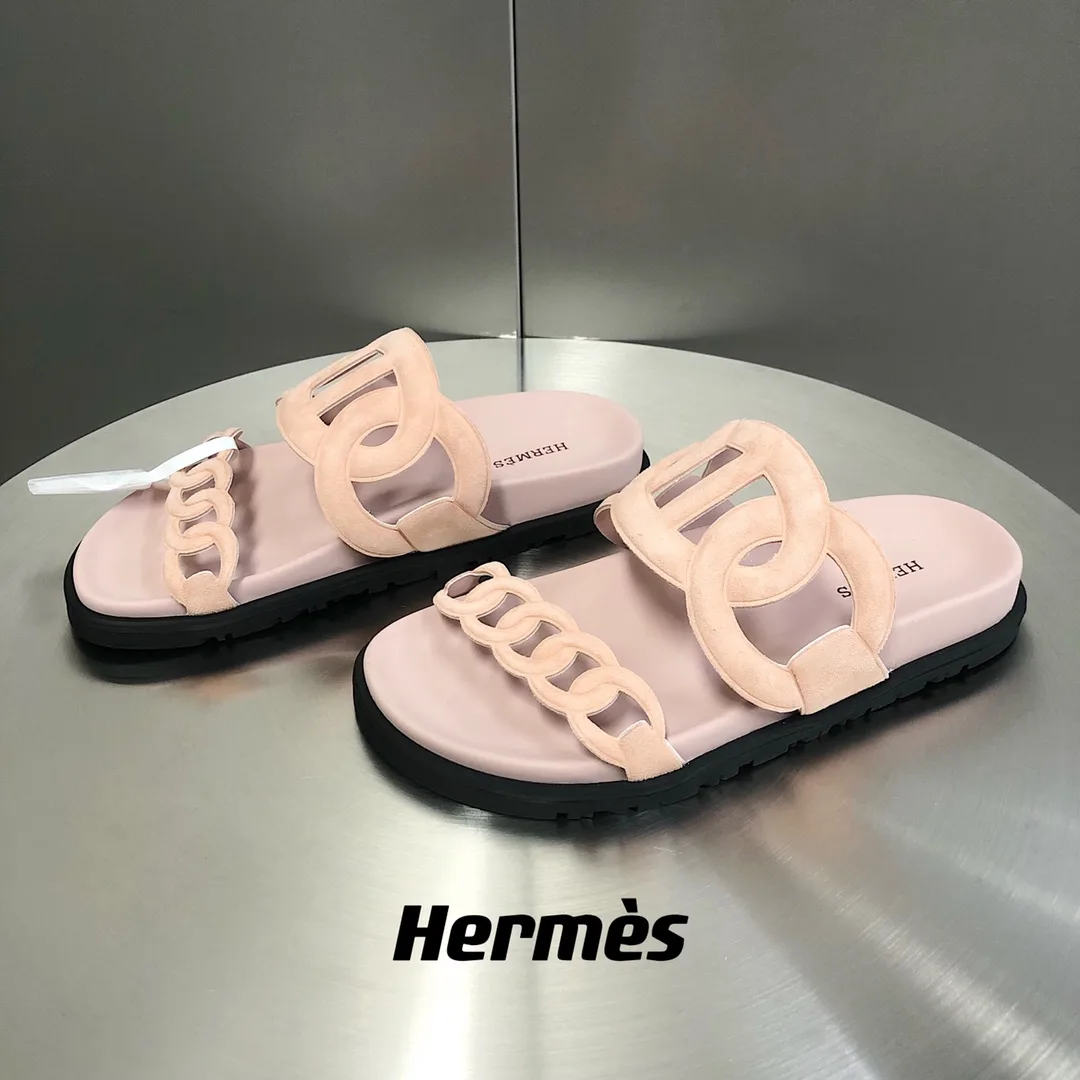 Hermes Extra Sandal Light Pink - Image 4
