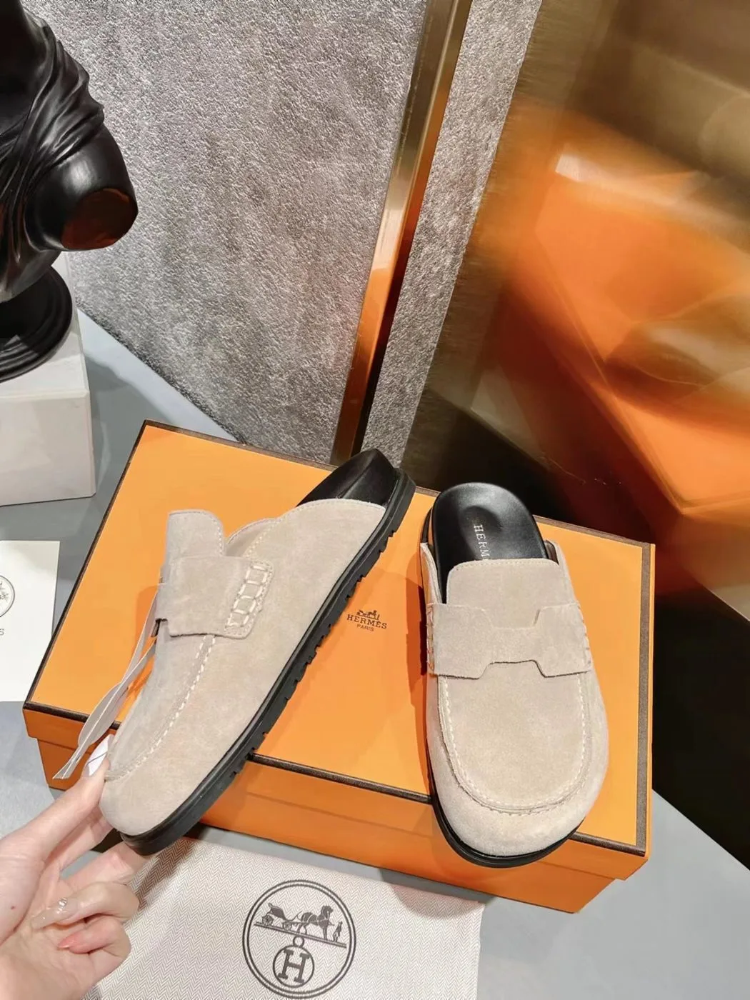 Alternative view of Hermes Go Mule Beige