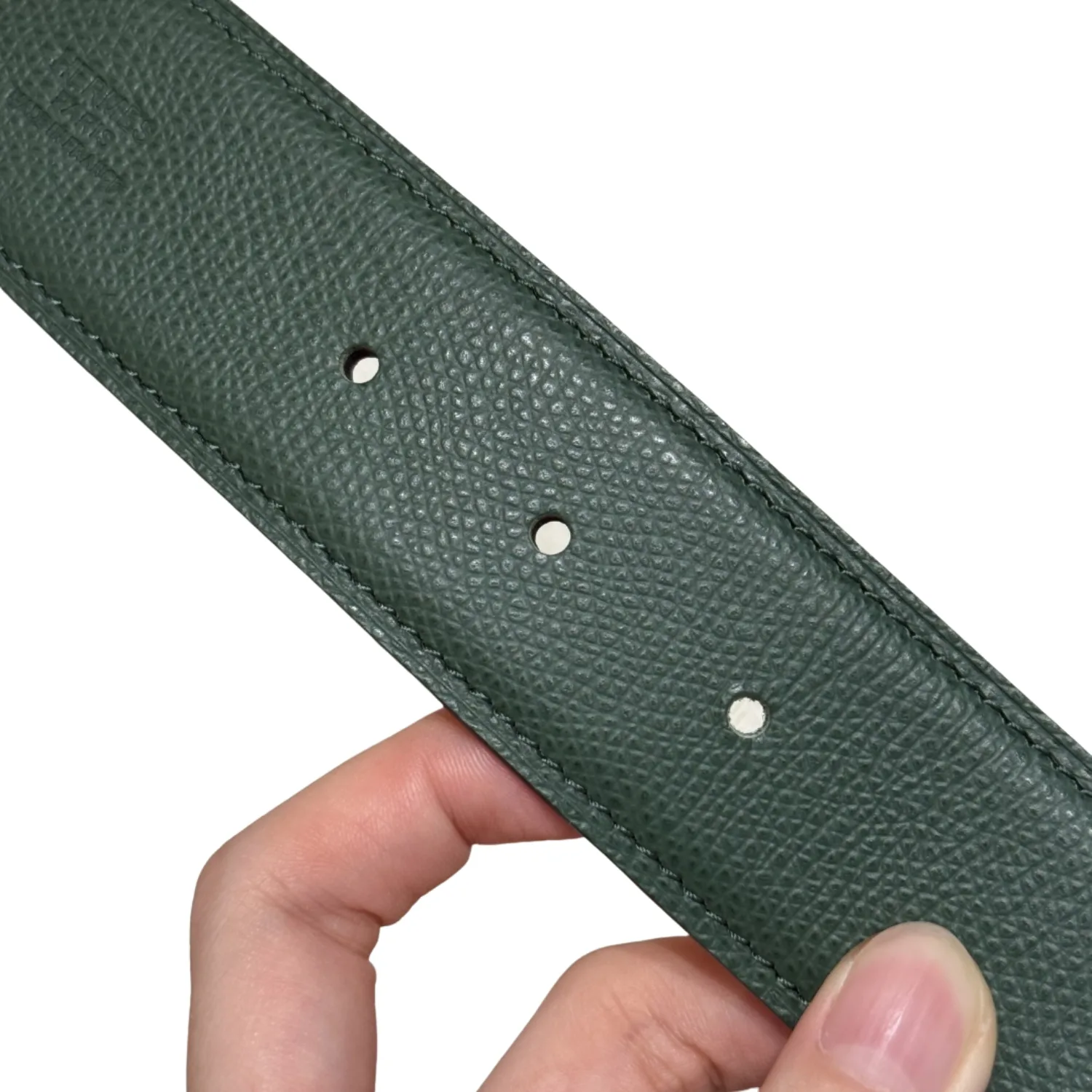Hermès H-Zip Reversible Belt Black & Green - Image 11