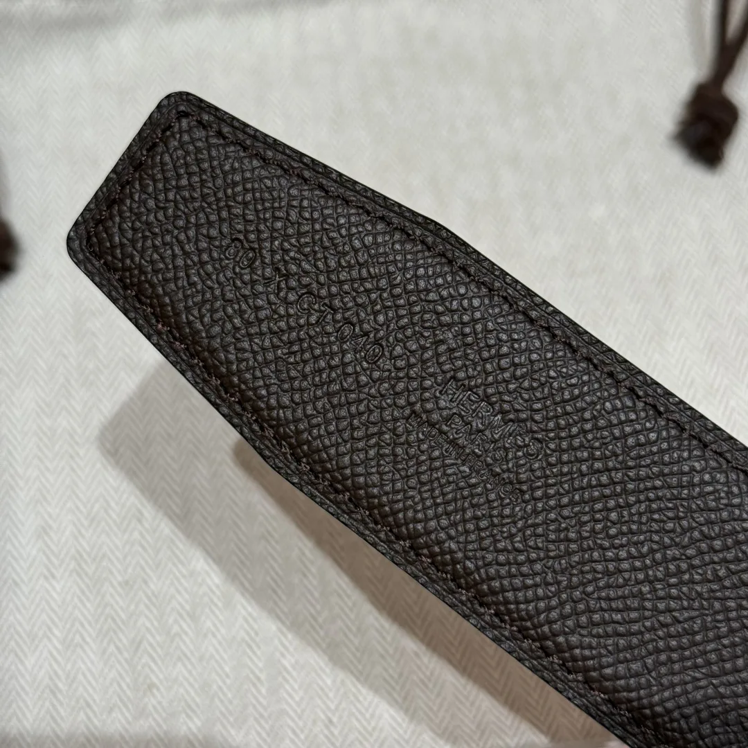 Hermès H-Zip Reversible Belt Dark Brown & Black - Image 8