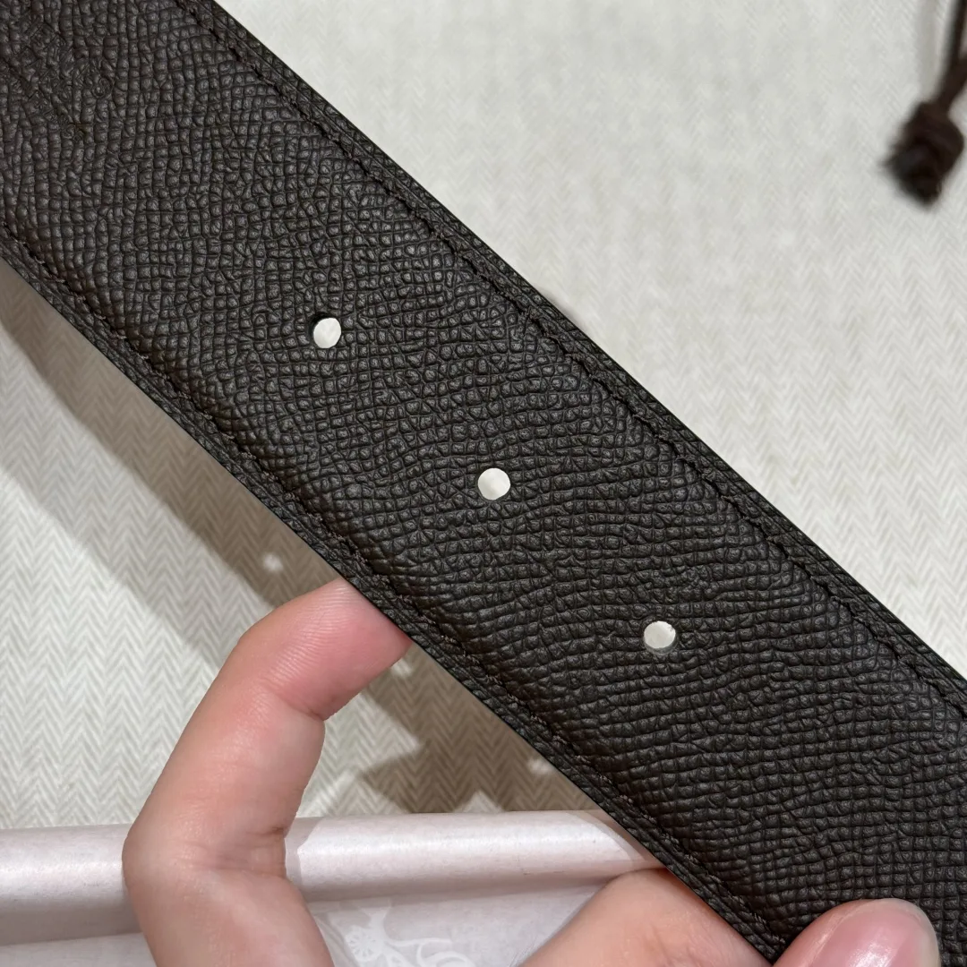 Hermès H-Zip Reversible Belt Dark Brown & Black - Image 9