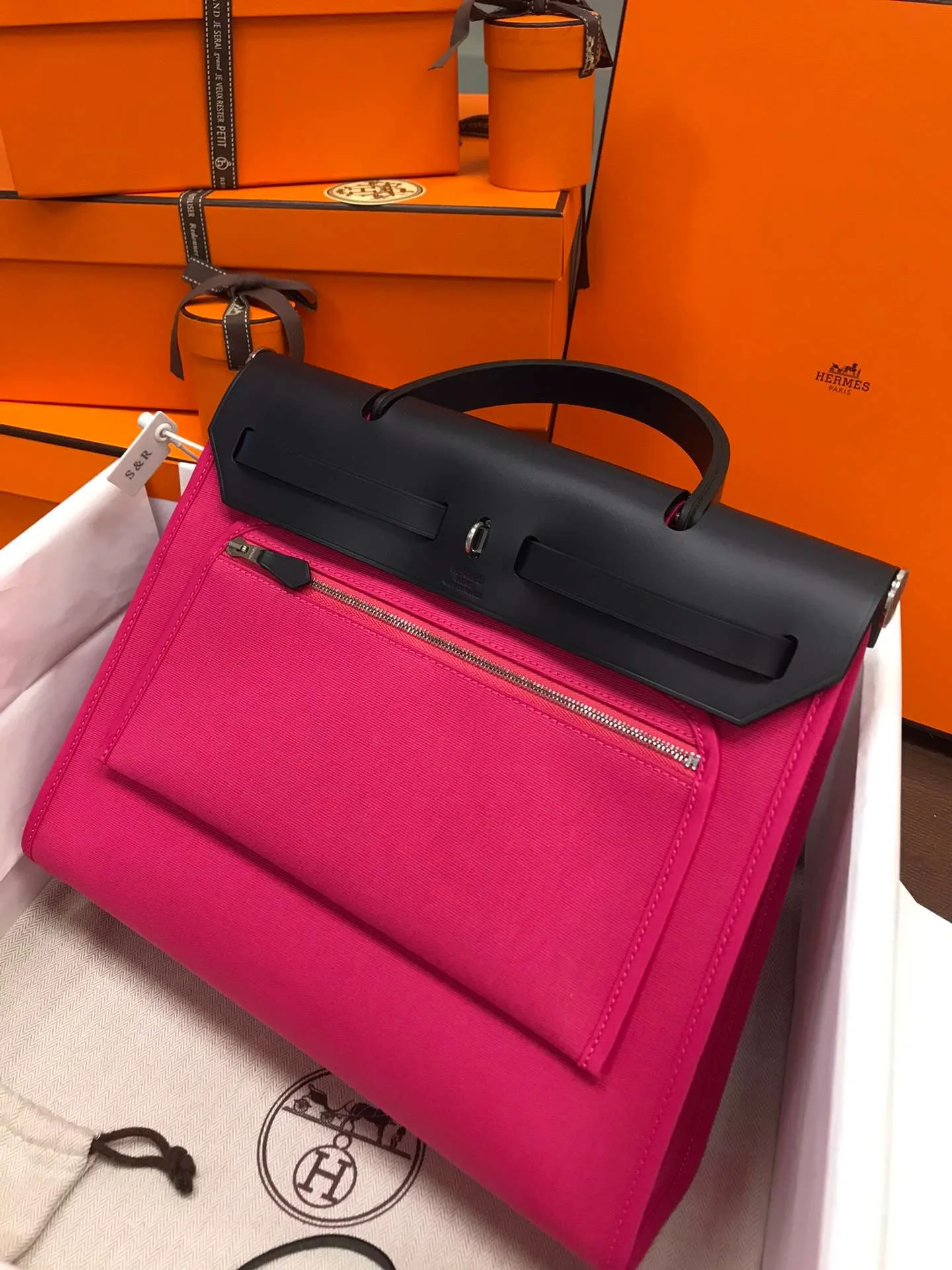 Hermes Herbag Zip 31 Bag Pink / - Image 4
