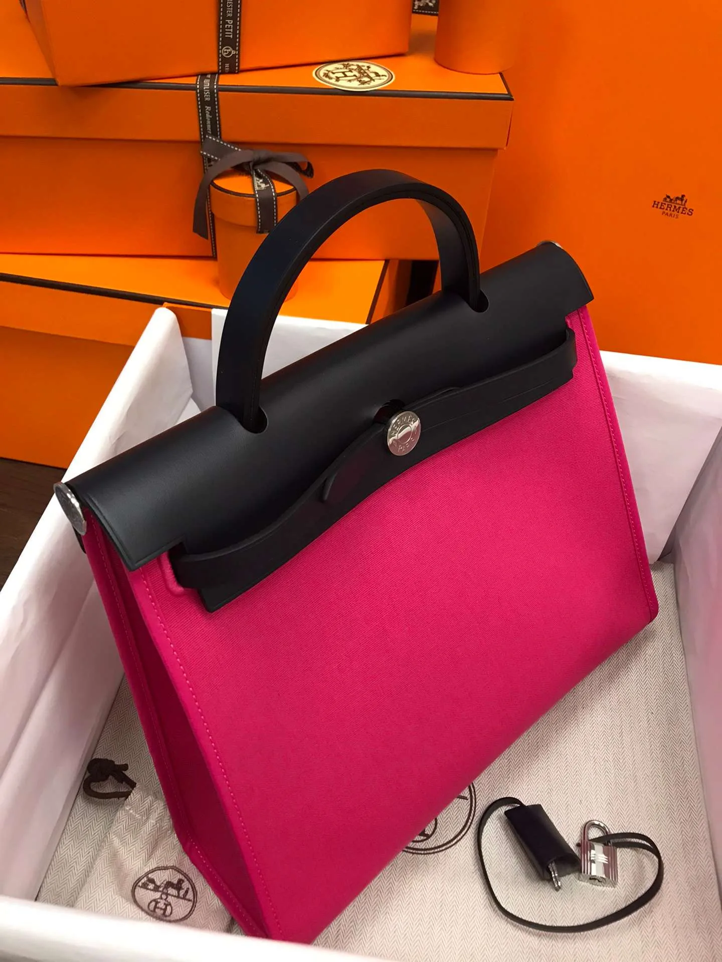 Hermes Herbag Zip 31 Bag Pink / - Image 3