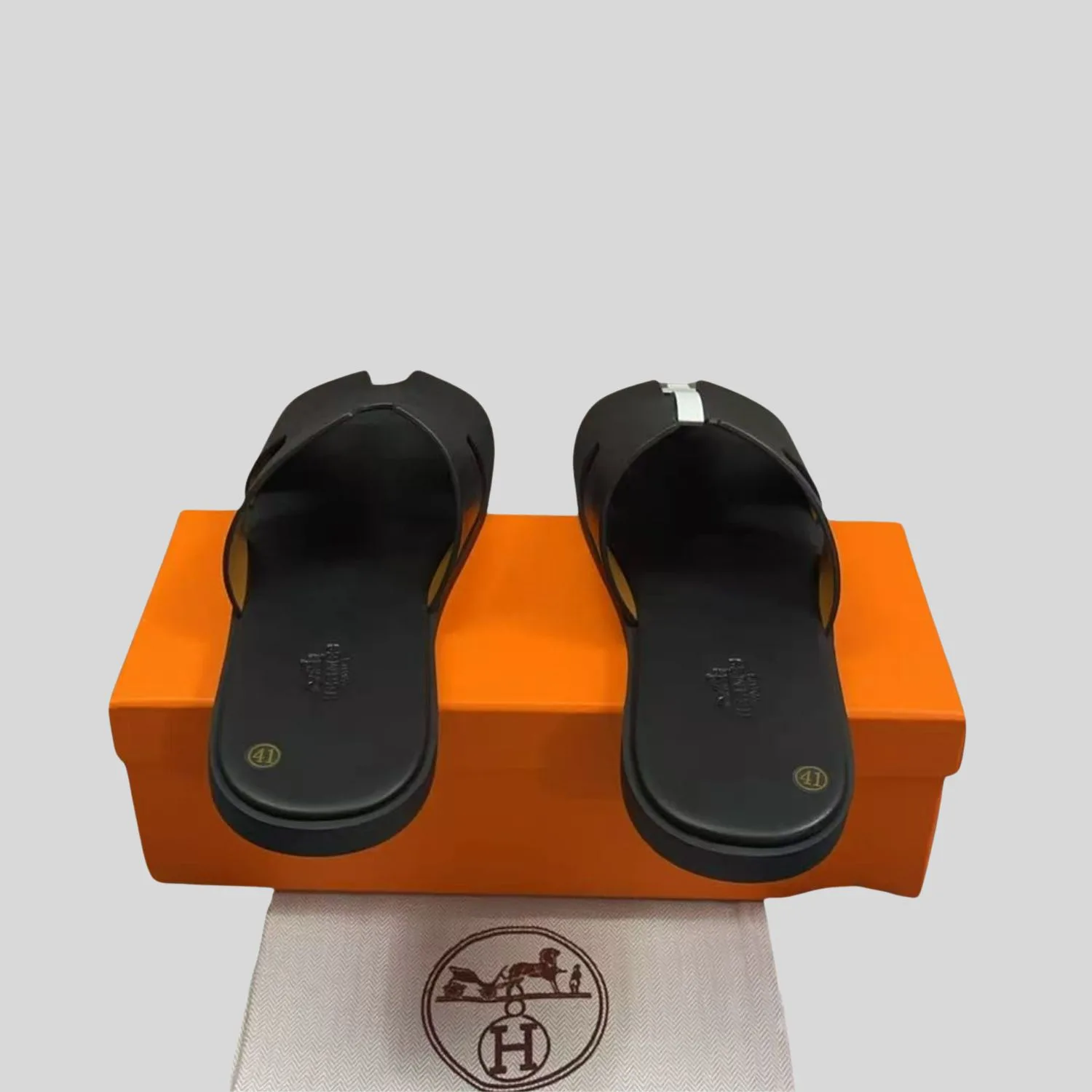 Hermes Izmir Sandals Black - Image 6