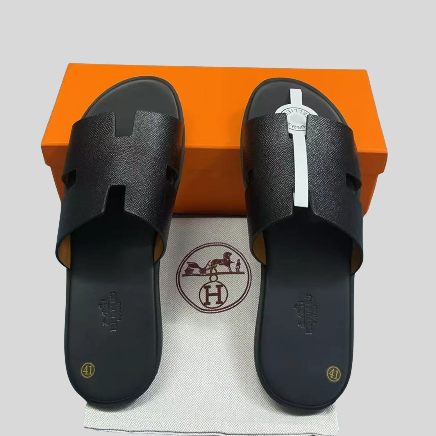 Hermes Izmir Sandals Black - Image 4