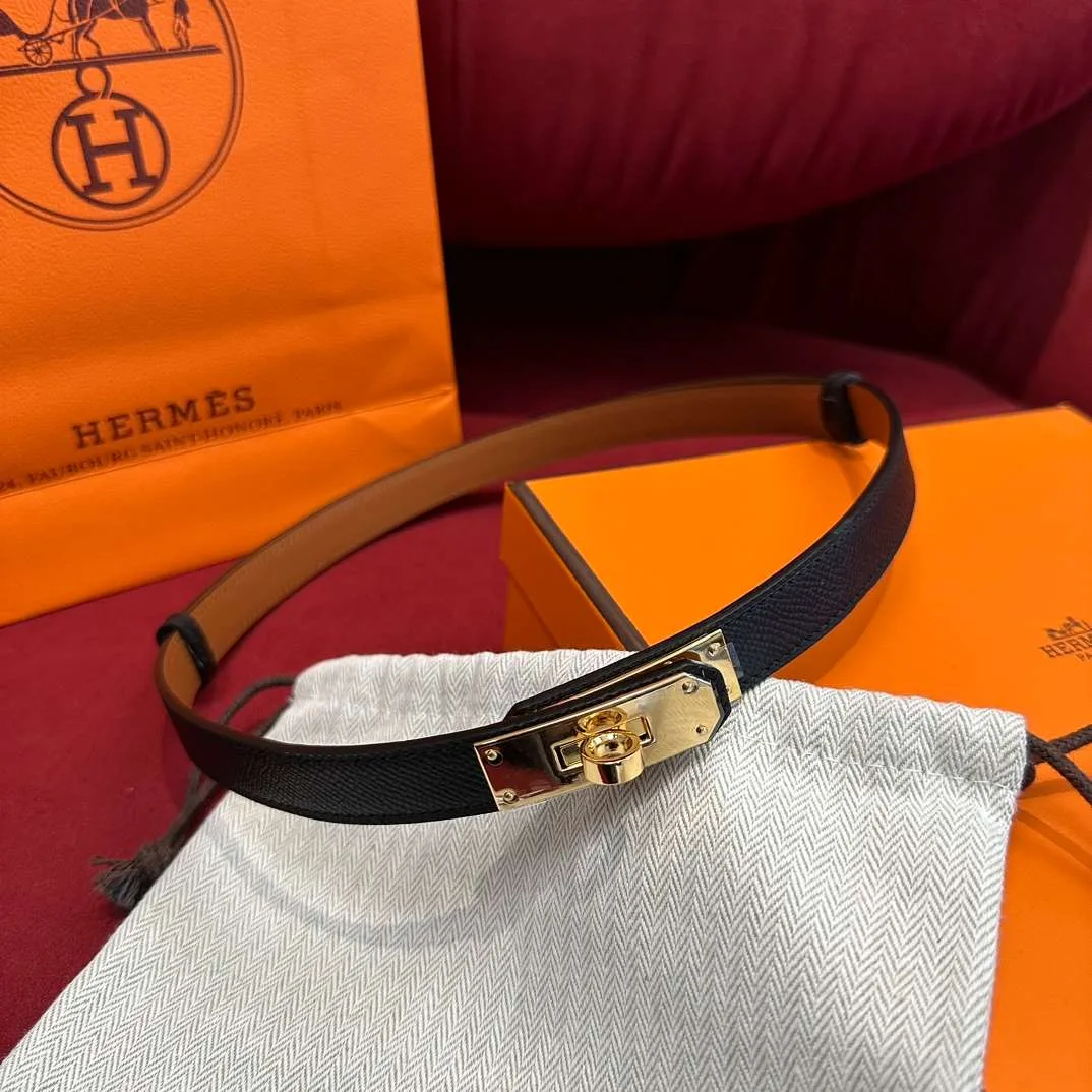 Hermes Kelly 18 Belt Black