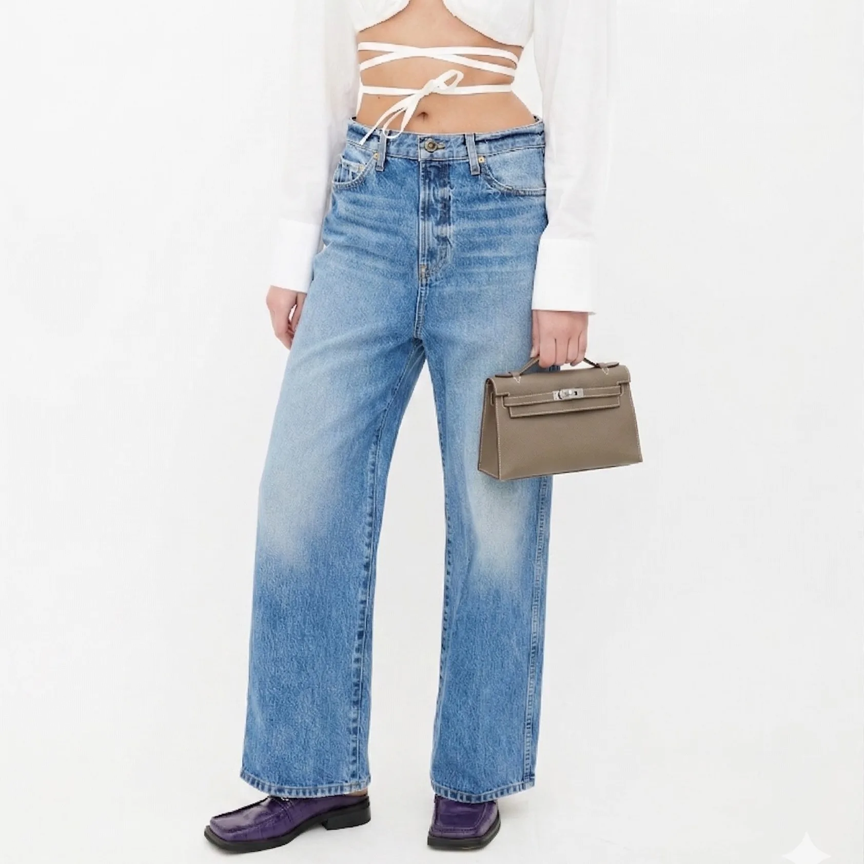 Alternative view of Hermes Kelly Pochette Top Handle Bag / Etoupe Epsom Palladium Hardware