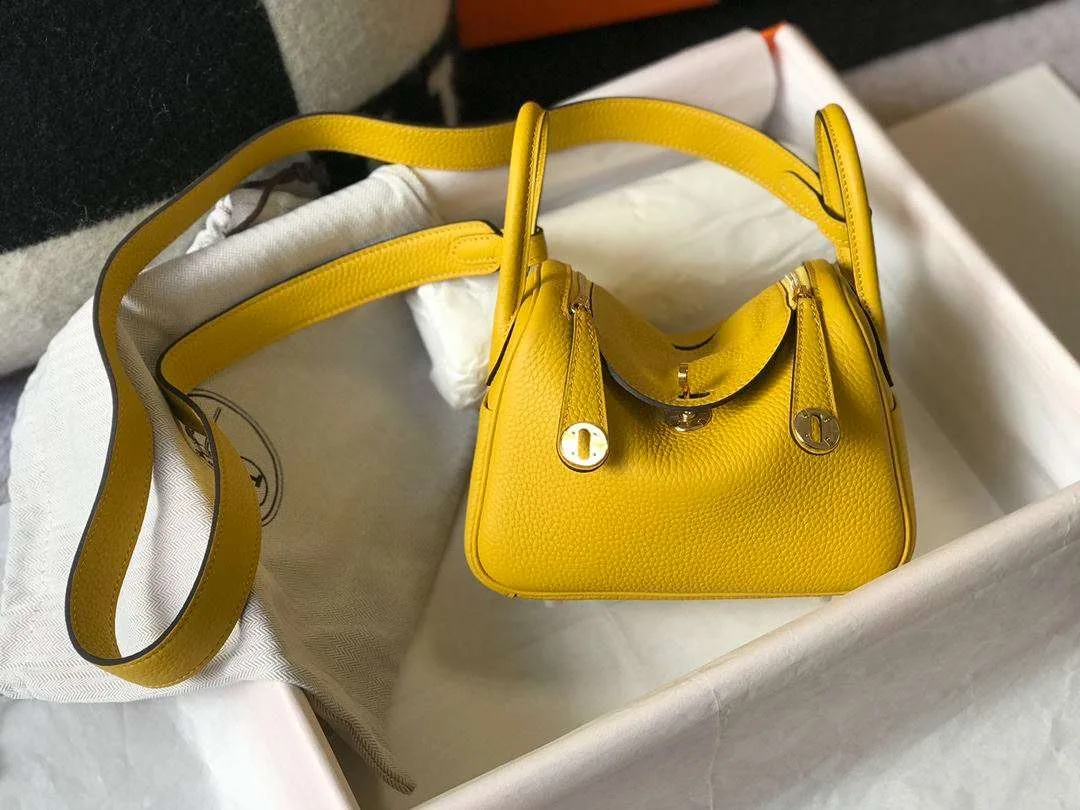 Hermes Lindy Mini Yellow / - Image 8