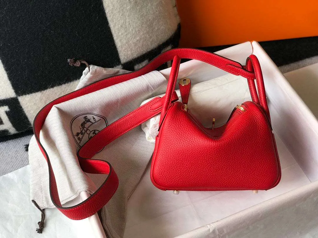 Hermes Lindy Mini Red / - Image 9