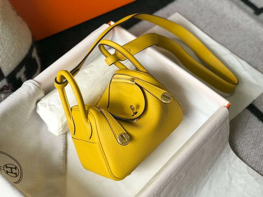 Hermes Lindy Mini Yellow / - Image 10