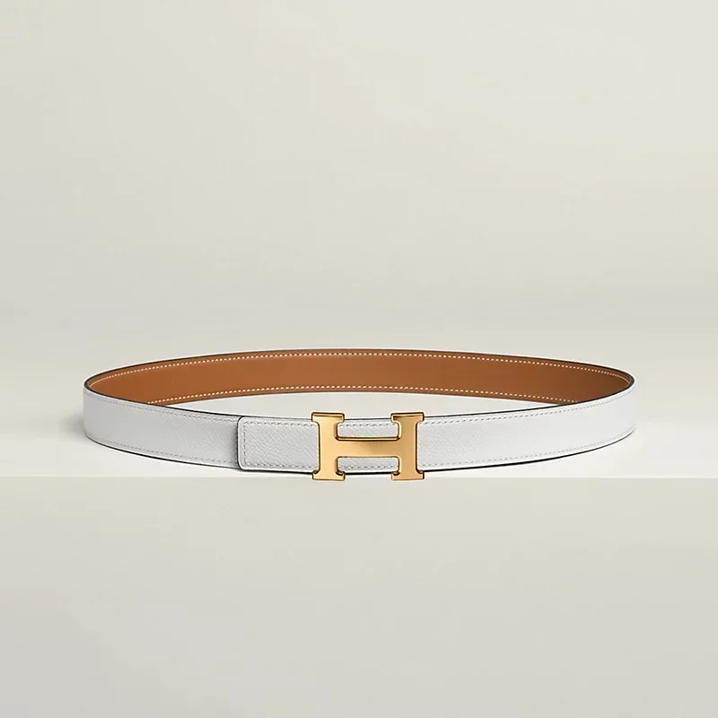 Hermes Mini H Reversible Belt Brown/ Blanc - Image 3