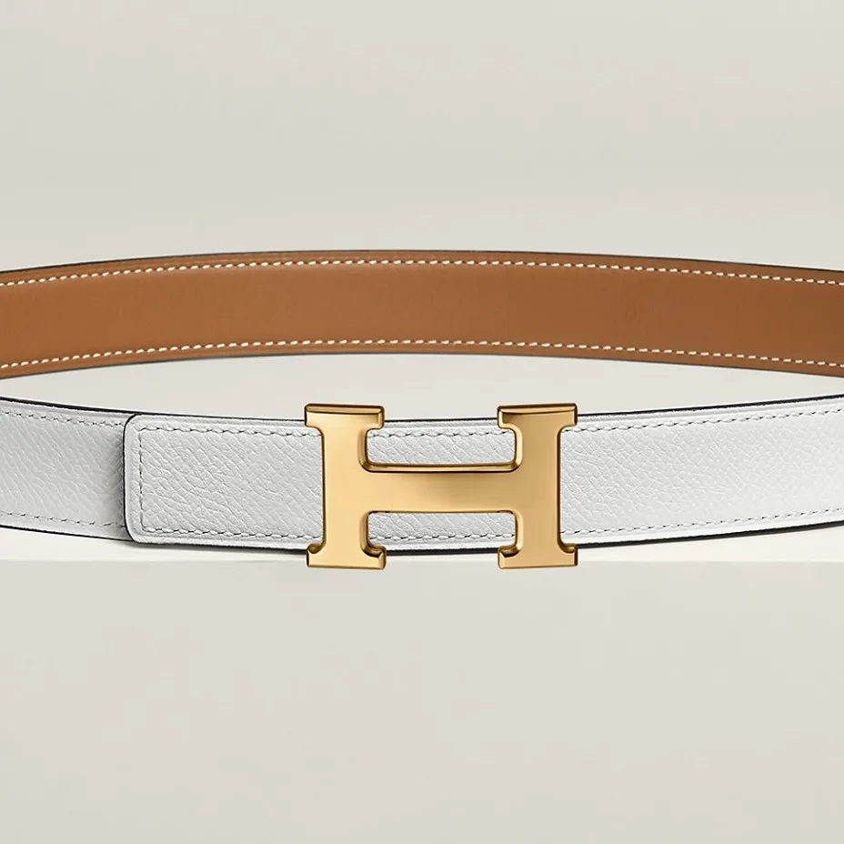 Hermes Mini H Reversible Belt Brown/ Blanc - Image 5