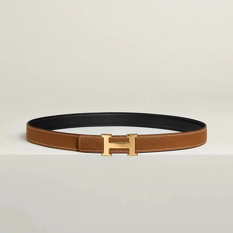 Hermes Mini H Reversible Belt Noir/ Brown - Image 3