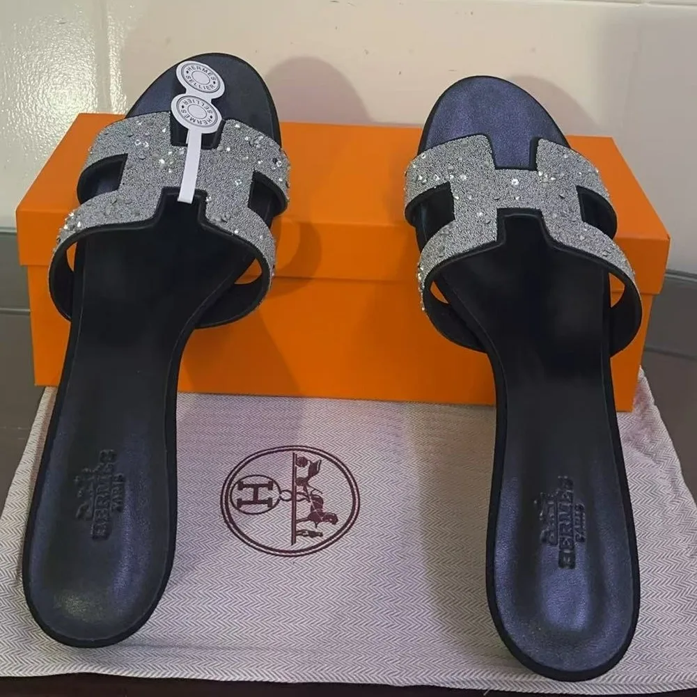 Hermes Oasis Sandal Black , Women’s Shoes - Image 4