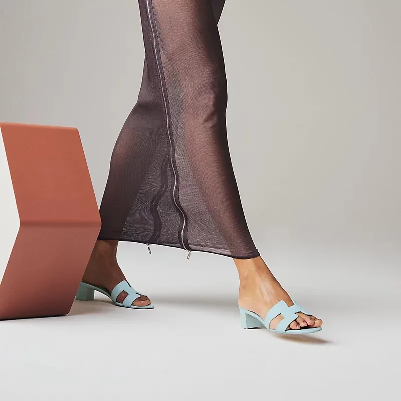Hermes Oasis Sandals Bleu Brume - Image 2
