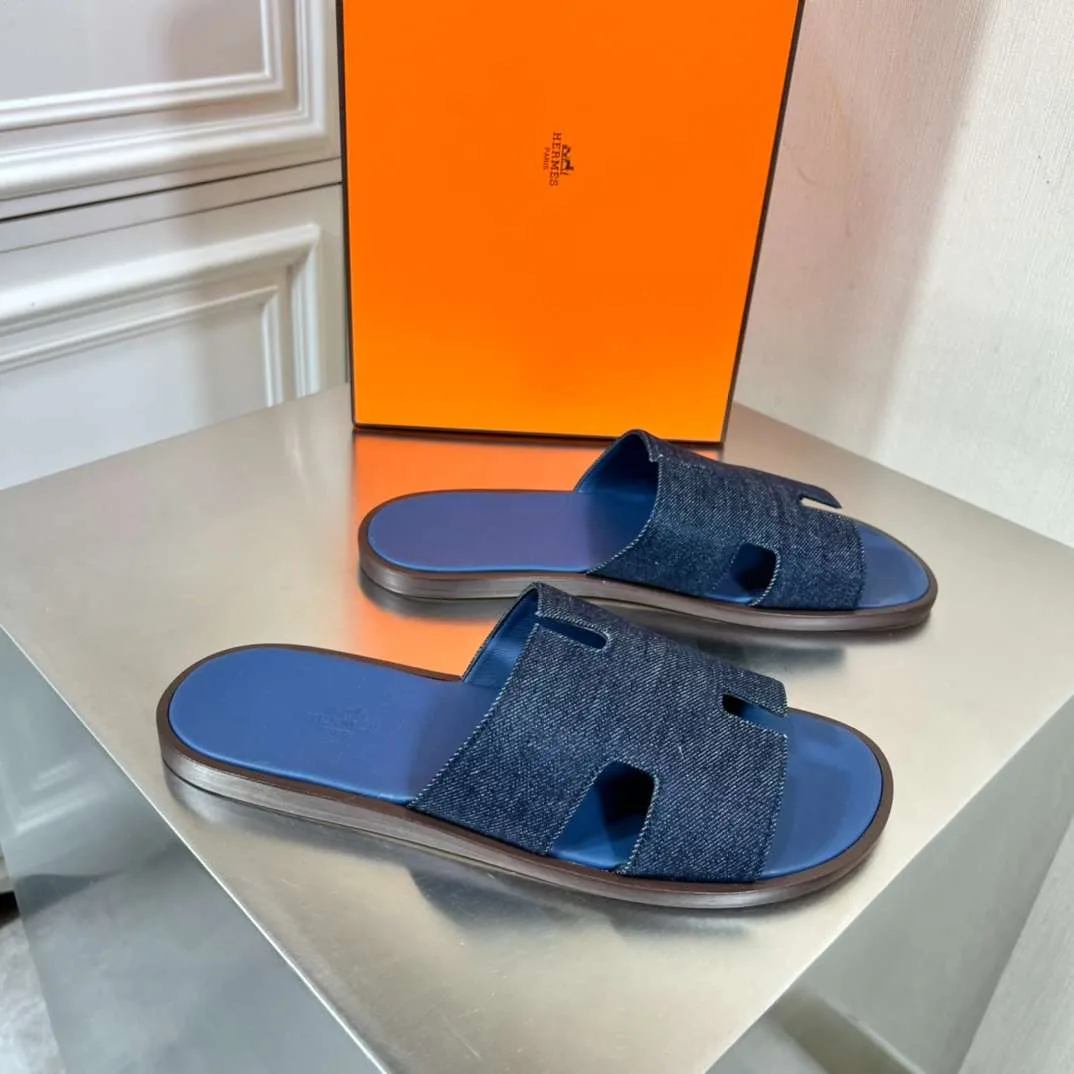 Hermes Oran Sandal Blue - Image 3