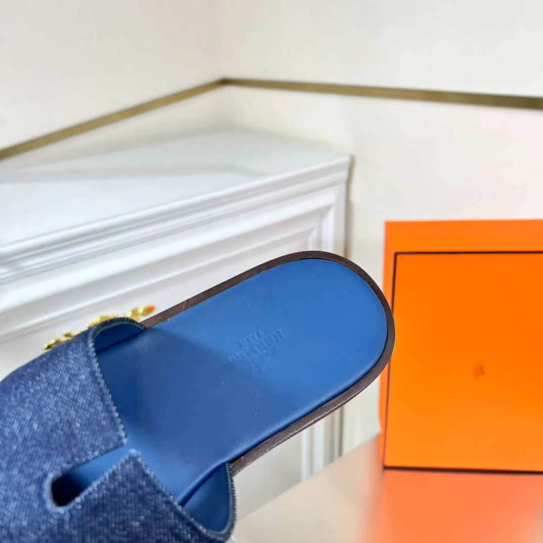 Hermes Oran Sandal Blue - Image 2