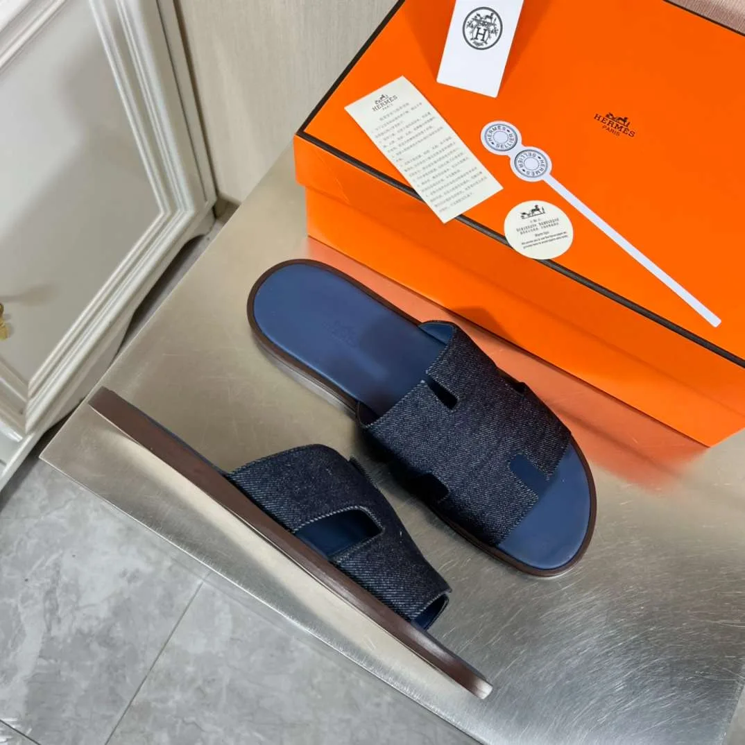 Hermes Oran Sandal Blue - Image 6