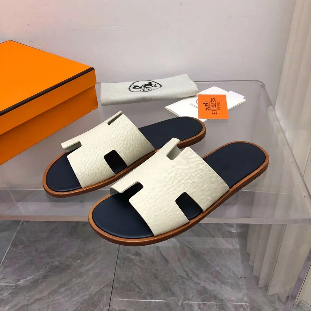 Alternative view of Hermes Oran Sandal White