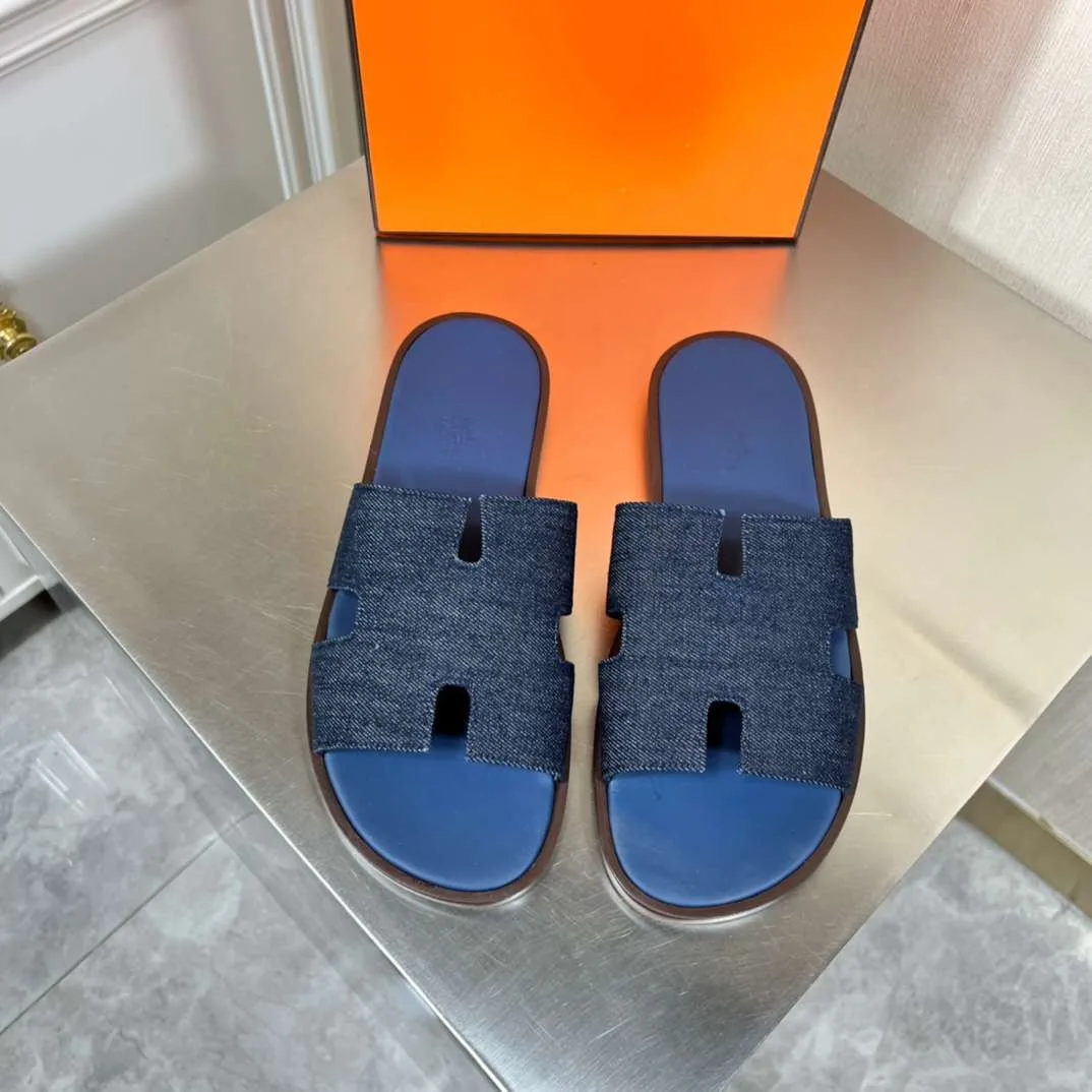 Hermes Oran Sandal Blue - Image 4