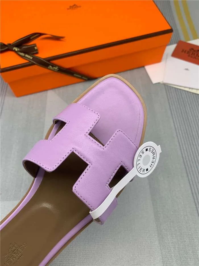 Alternative view of Hermes Oran Sandal Purple