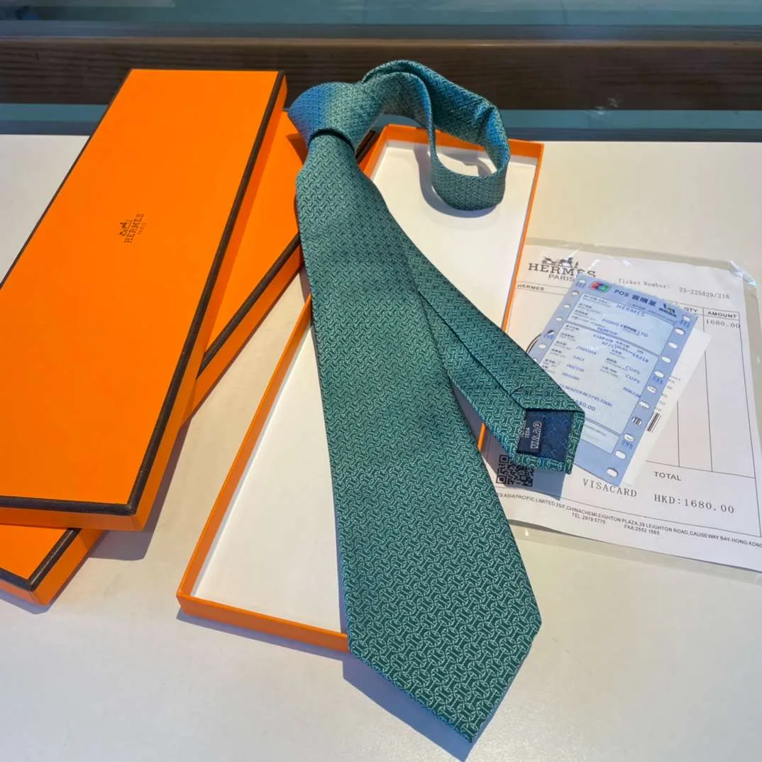 Hermes Tie Larguez Les Amarres Twillbi Green - Image 9