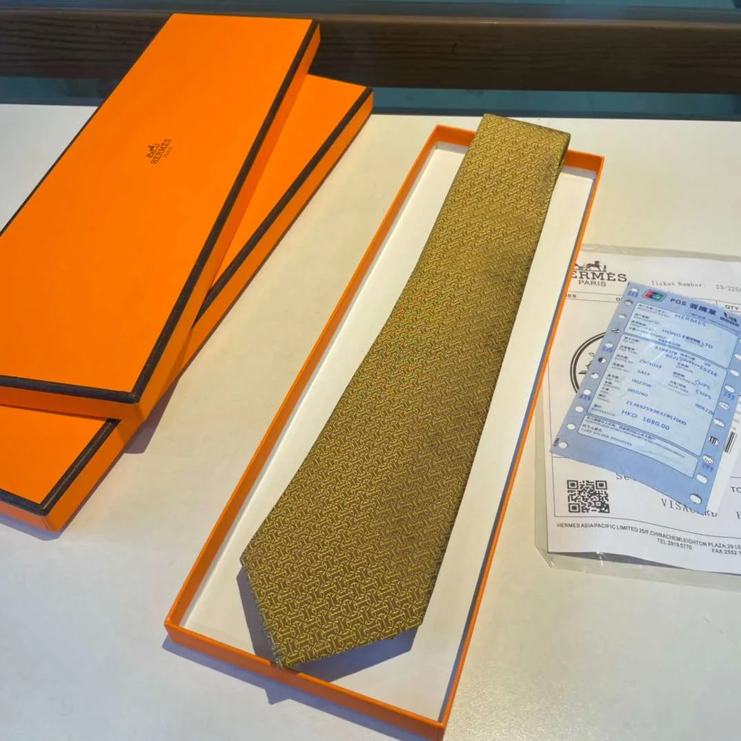 Hermes Tie Larguez Les Amarres Twillbi Yellow - Image 5