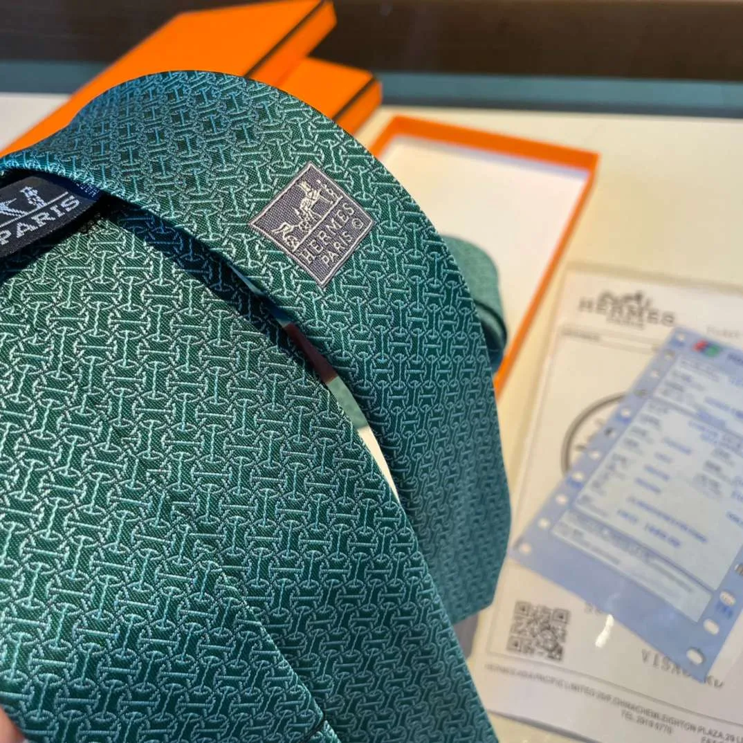 Hermes Tie Larguez Les Amarres Twillbi Green - Image 6