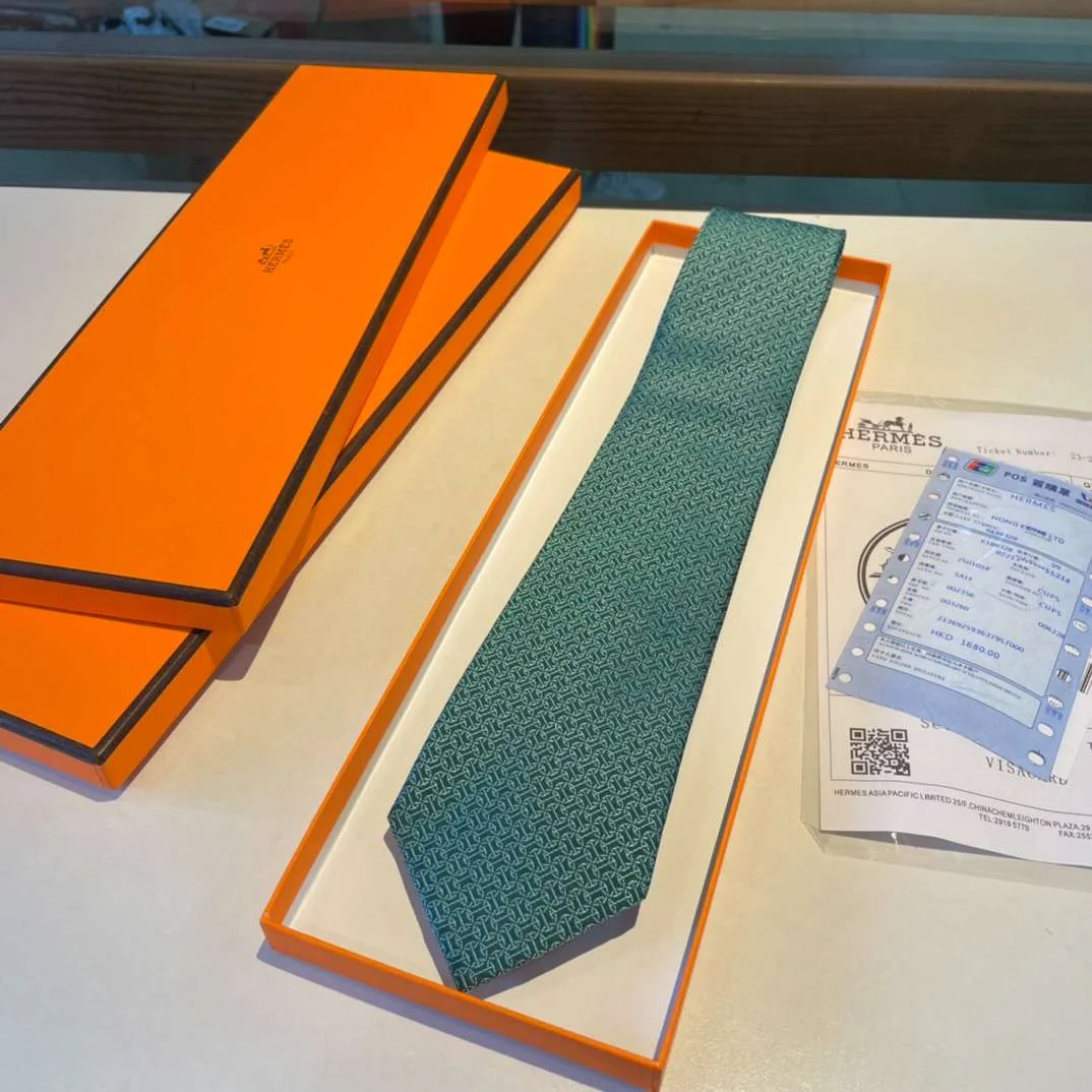 Hermes Tie Larguez Les Amarres Twillbi Green - Image 5