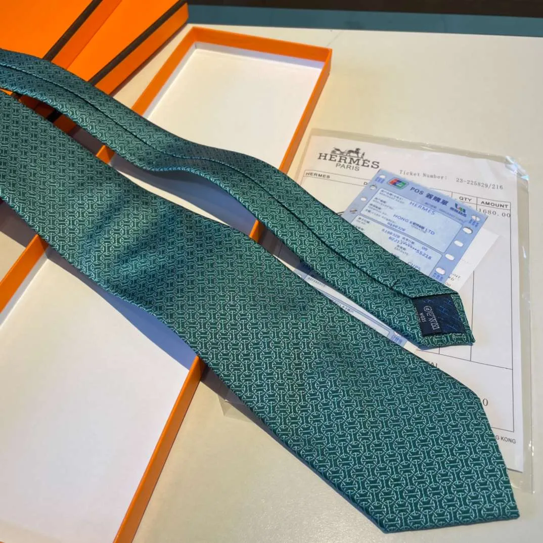 Hermes Tie Larguez Les Amarres Twillbi Green - Image 4