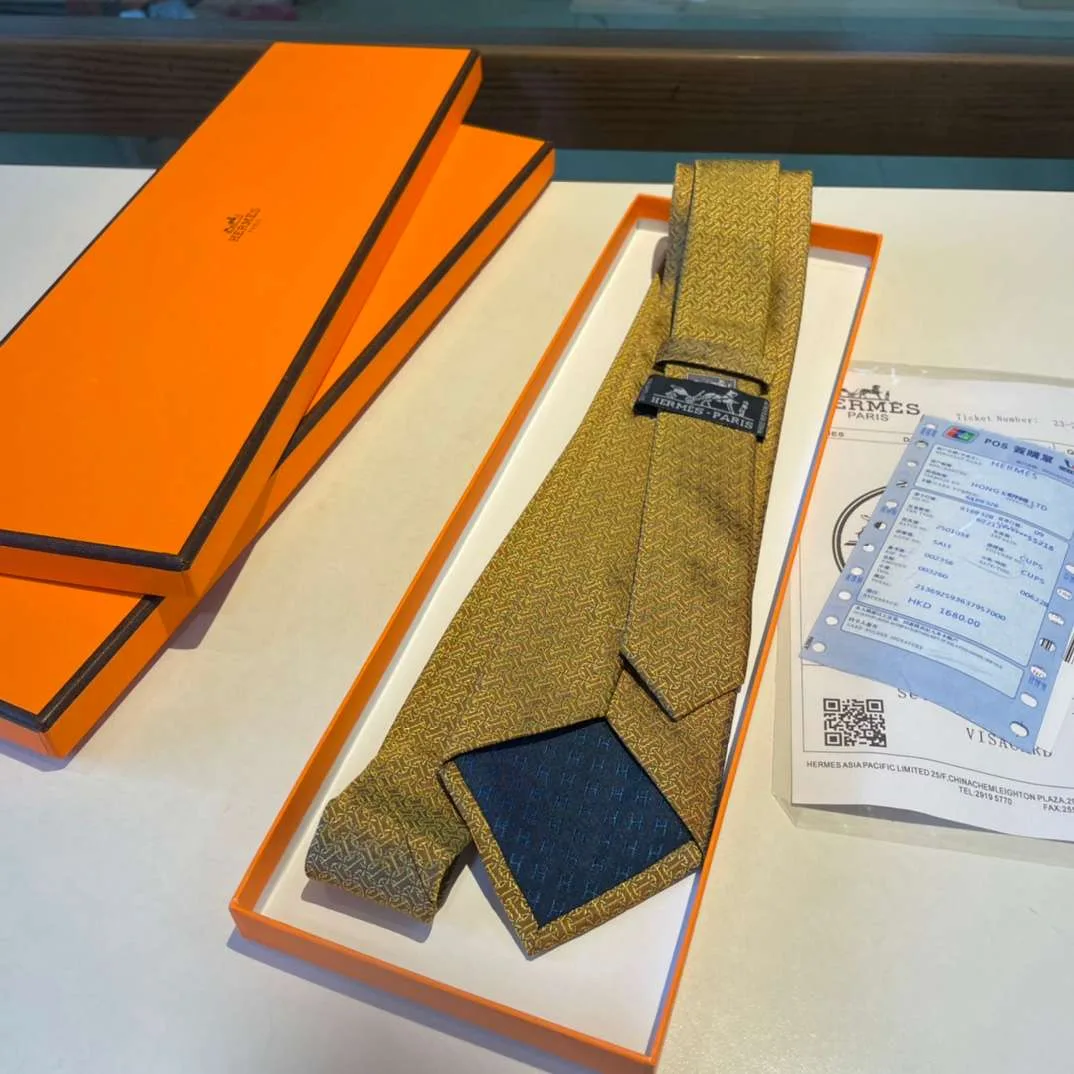 Alternative view of Hermes Tie Larguez Les Amarres Twillbi Yellow