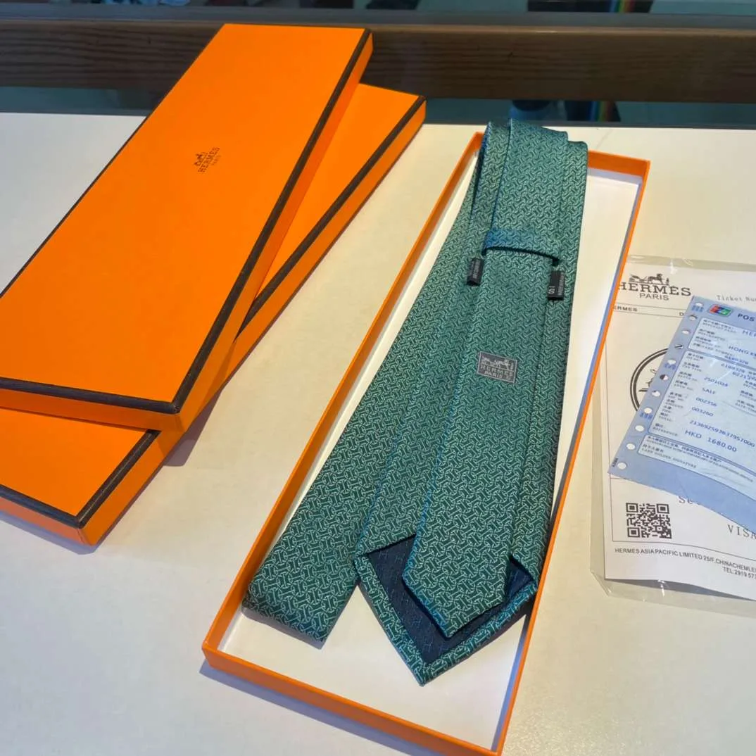 Hermes Tie Larguez Les Amarres Twillbi Green - Image 3