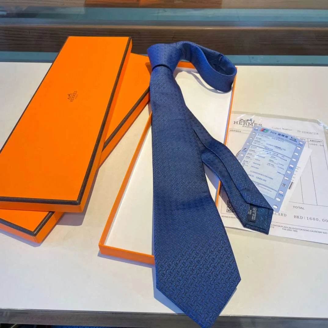 Alternative view of Hermes Tie Larguez Les Amarres Twillbi Blue