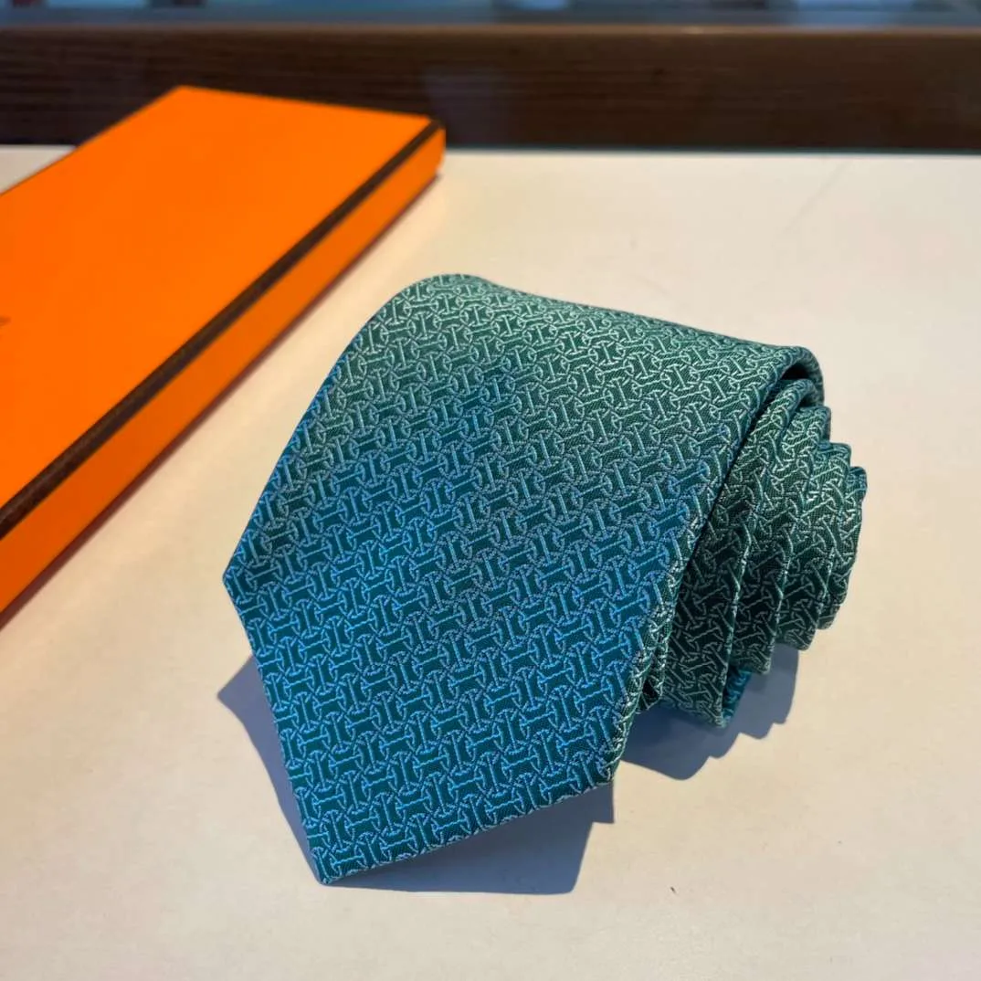 Alternative view of Hermes Tie Larguez Les Amarres Twillbi Green