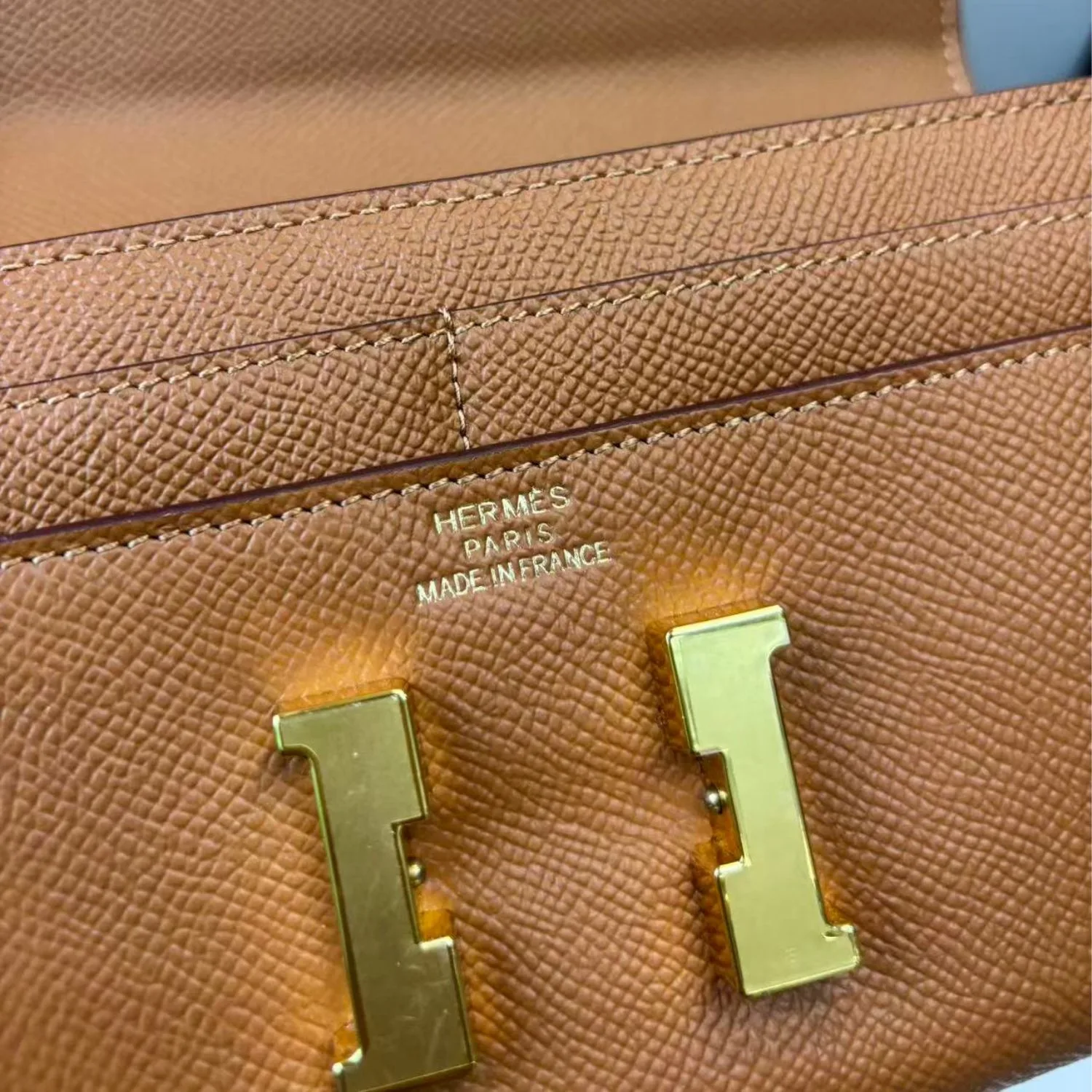 Hermes Constance Epsom Long To Go Wallet Brown / - Image 5
