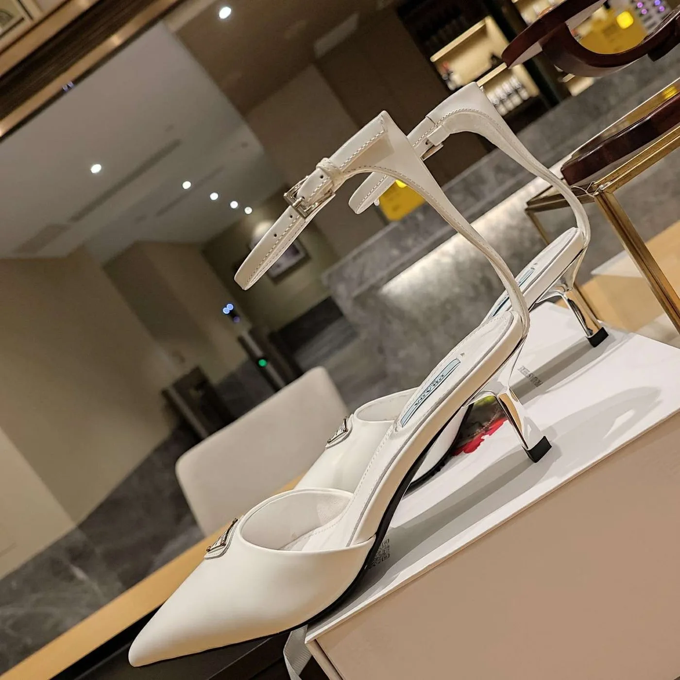Prada Hilda Pumps White - Image 7