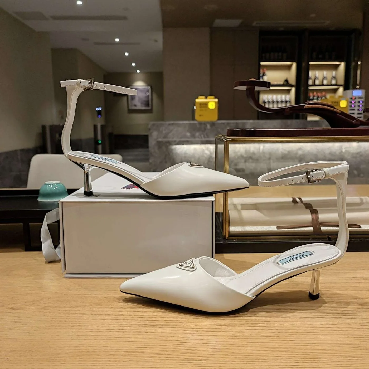 Alternative view of Prada Hilda Pumps White