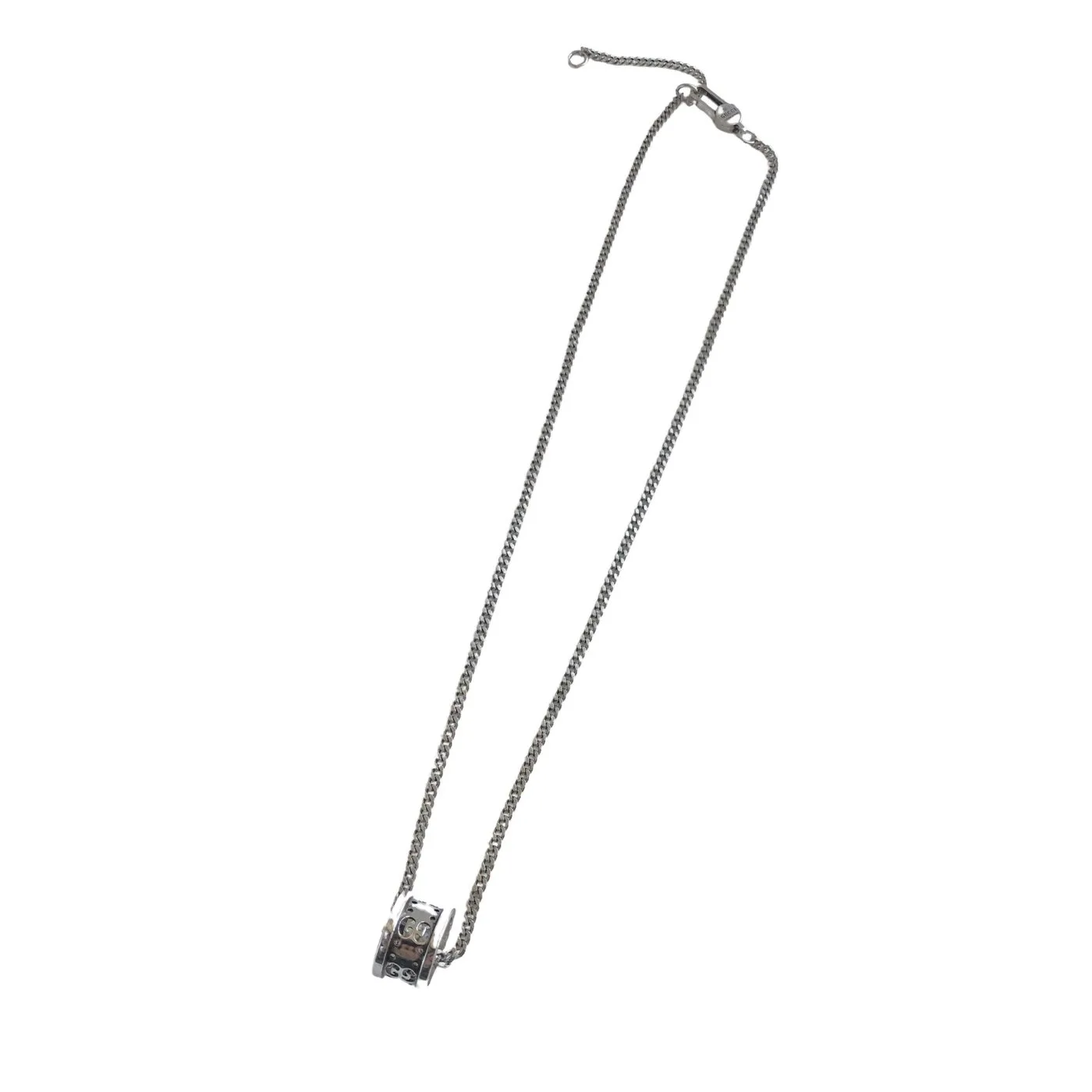 Gucci Hollow Waist Necklace Silver - Image 10