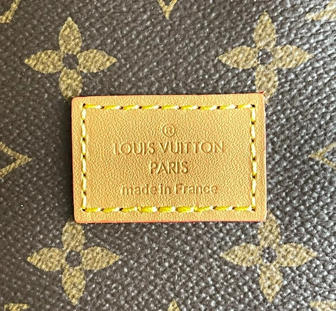 Louis Vuitton Saumur MM Crossbody Bag Brown Monogram Canvas Gold Hardware - Image 6