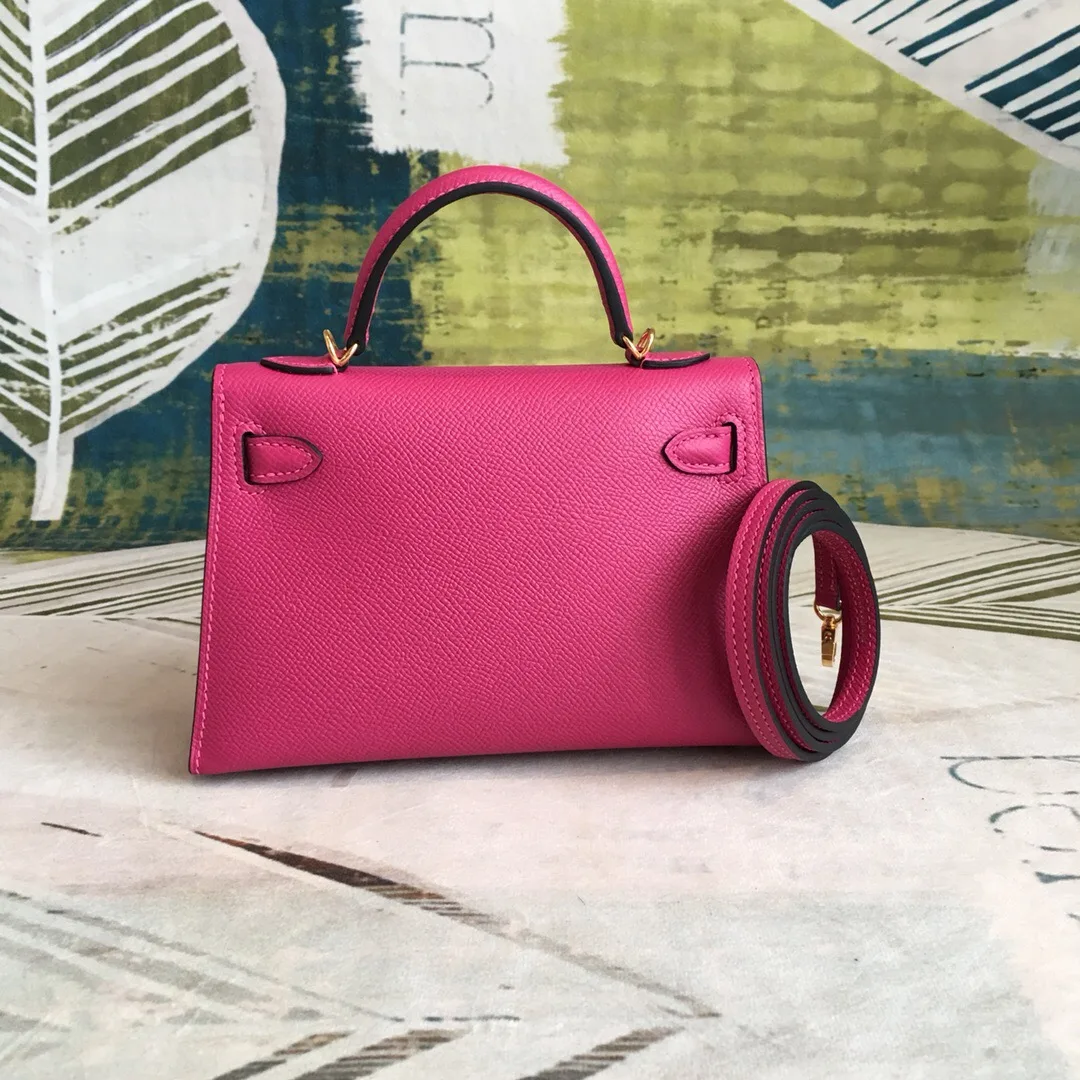 Hermes Mini Kelly Pink Gold Toned Hardware / - Image 2