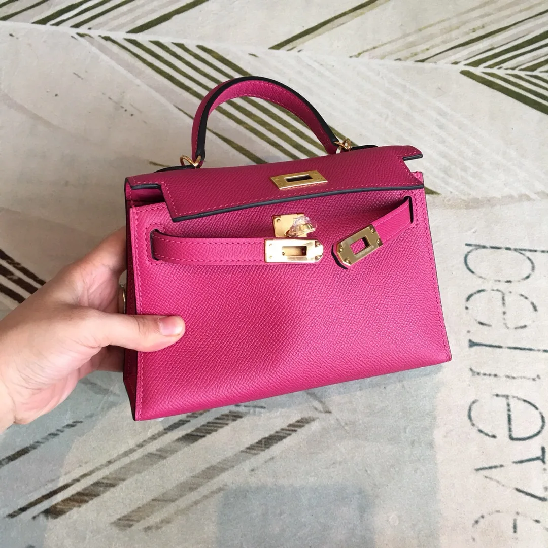 Hermes Mini Kelly Pink Gold Toned Hardware / - Image 8