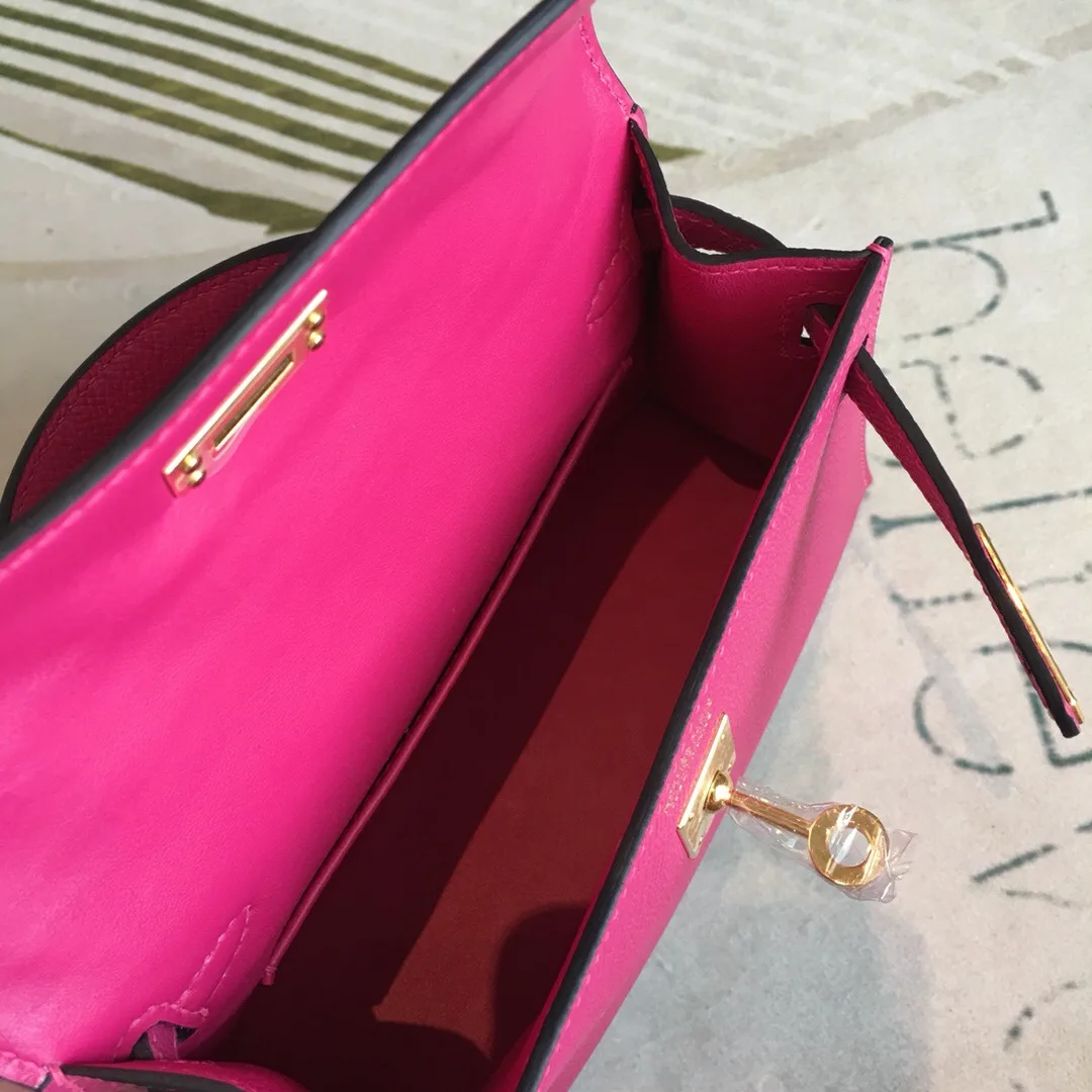 Hermes Mini Kelly Pink Gold Toned Hardware / - Image 7