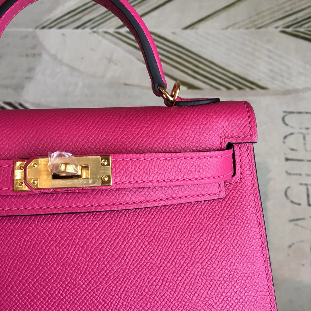 Hermes Mini Kelly Pink Gold Toned Hardware / - Image 6