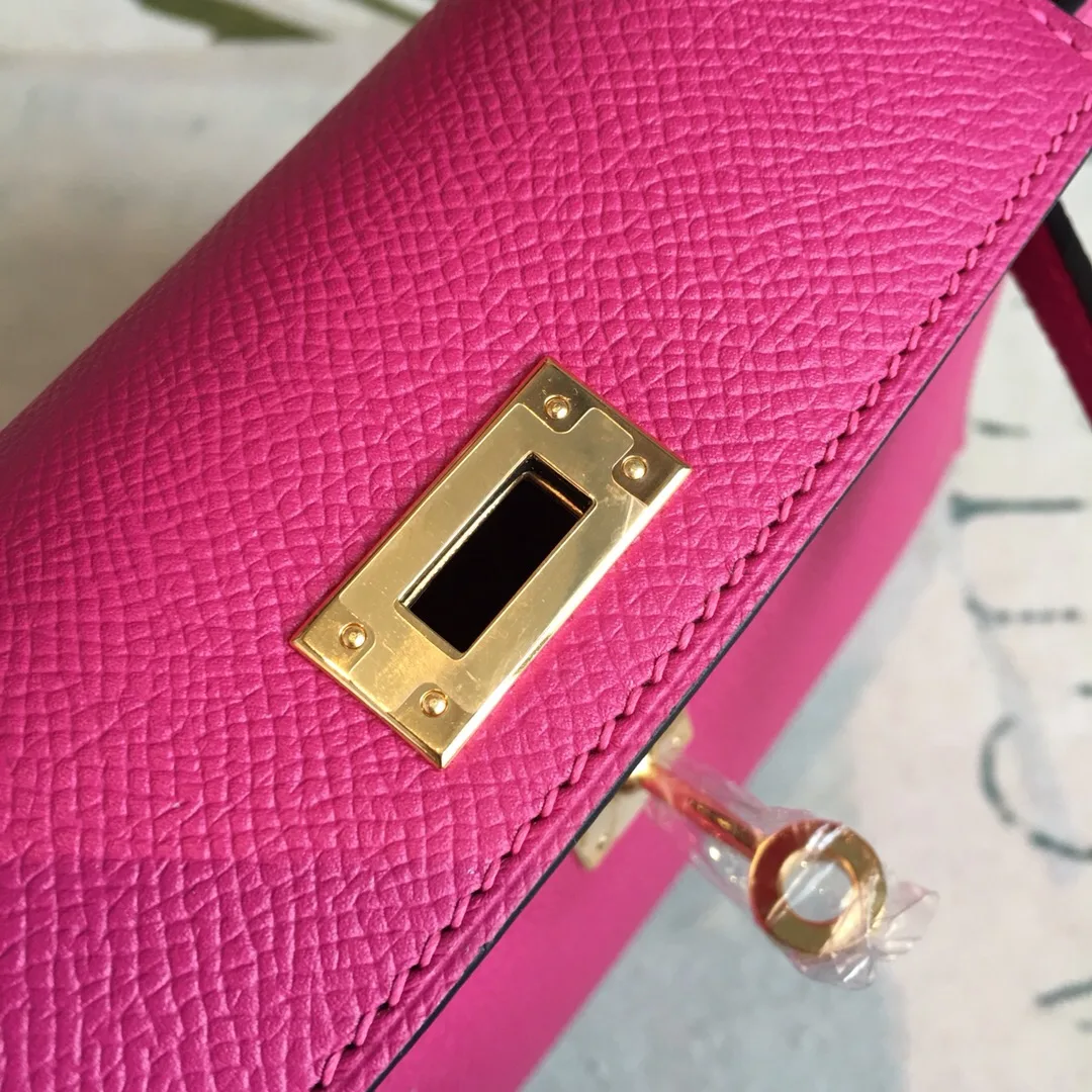 Hermes Mini Kelly Pink Gold Toned Hardware / - Image 5