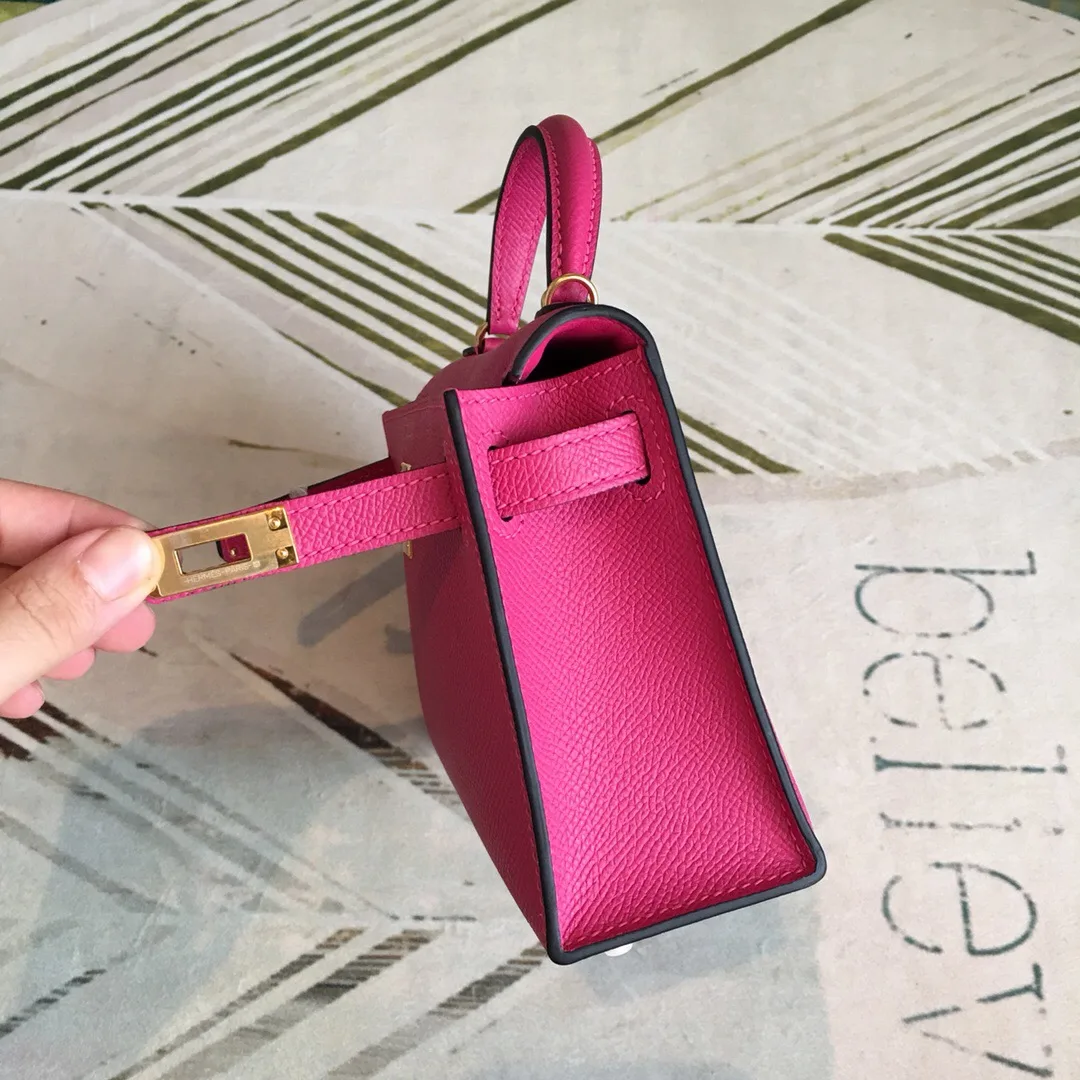 Hermes Mini Kelly Pink Gold Toned Hardware / - Image 3