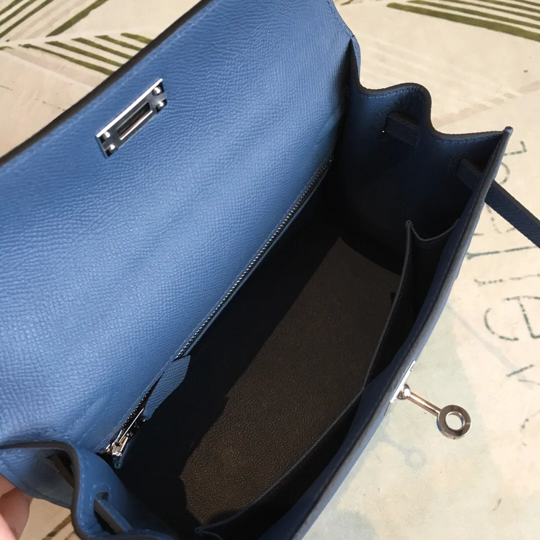 Hermes Kelly Navy Silver Toned Hardware / - Image 4
