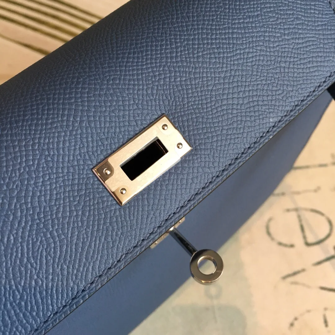 Hermes Kelly Navy Silver Toned Hardware / - Image 3