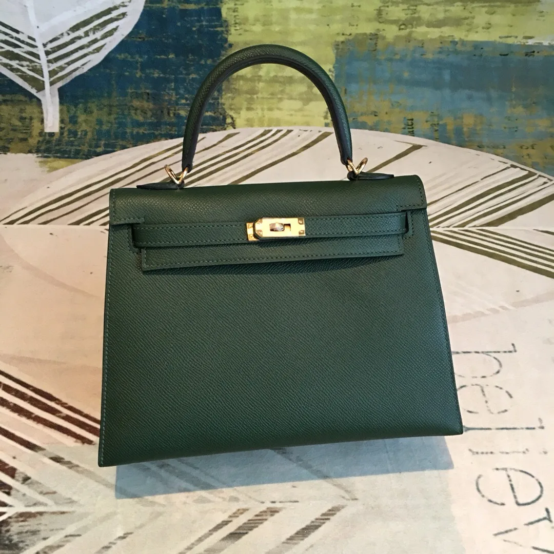 Hermes Kelly Red Gold Toned Hardware / - Image 9