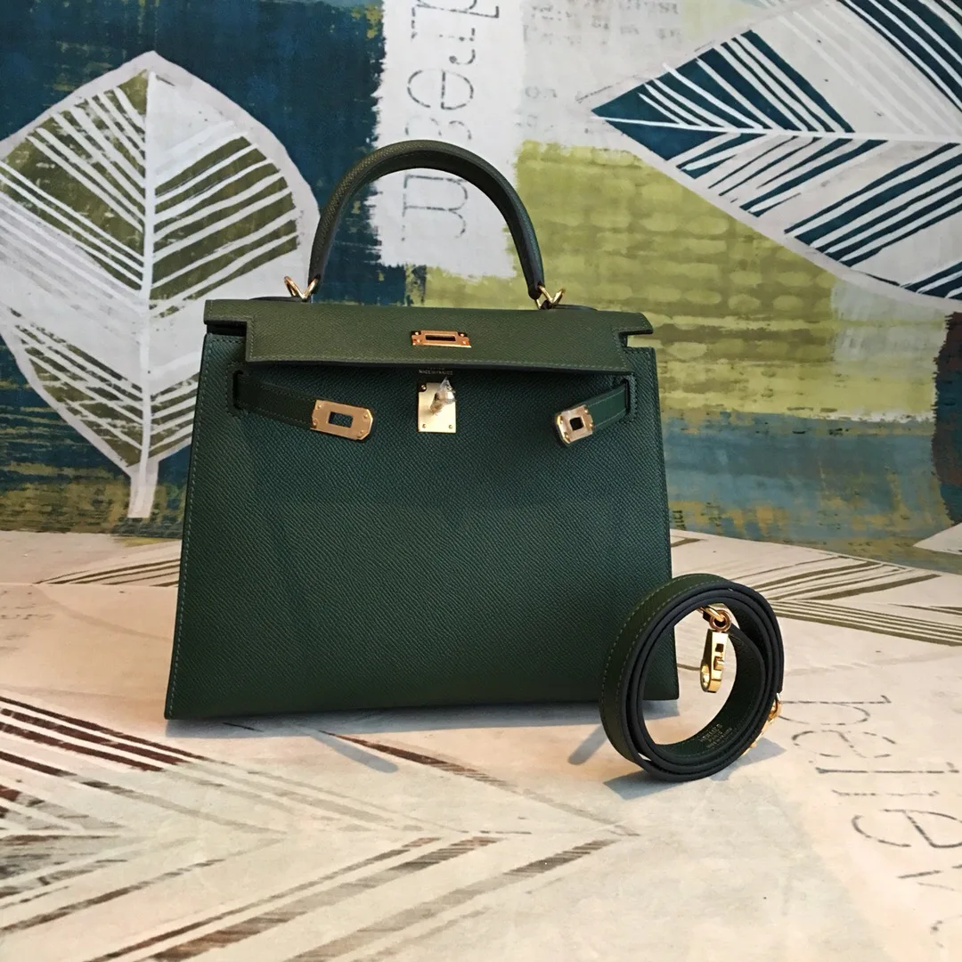 Hermes Kelly Red Gold Toned Hardware / - Image 8