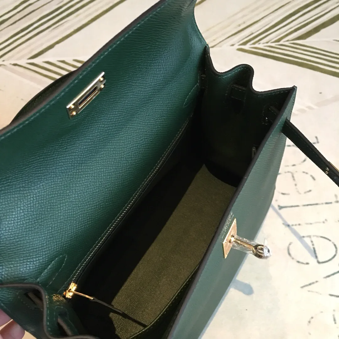Hermes Kelly Red Gold Toned Hardware / - Image 4